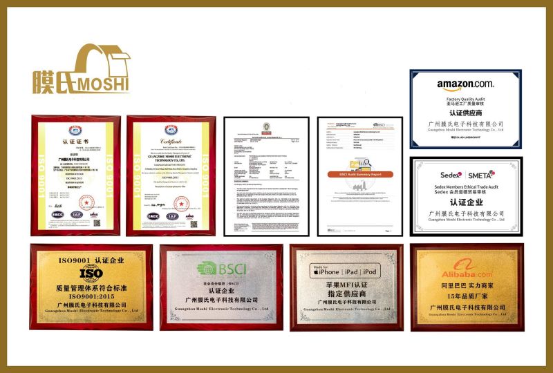 Moshi Brand & certifikat