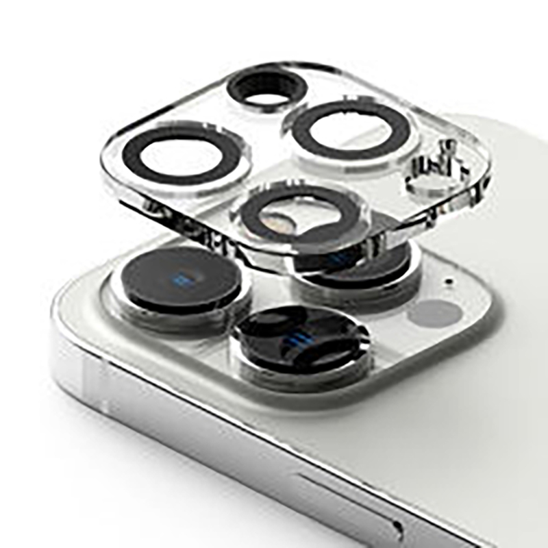 Airson iPhone 15 Pro / iPhone 15 Pro Max Camera Lens Protector, [Gu fìrinneach Shatterproof] Dìonadair Sgrion Còmhdach Camara Glainne Tempered 9H.