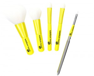 OEM/ODM China Makeup Brushes Free Samples - 5pcs Portable Travel Yolk Makeup Brush Set – MyColor
