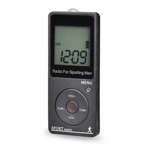 Mini radio portable Mylinking™ FM/AM avec batterie au lithium intégrée conçue pour la marche et le jogging