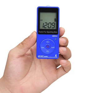 Przenośne radio Mylinking™ Mini FM/AM z wbudowaną baterią litową przeznaczone do spacerów i joggingu