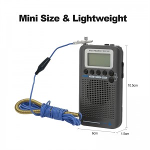 Mylinking™ kaasaskantav FM/AM/SW/CB/Air/VHF Aviation Band Radio