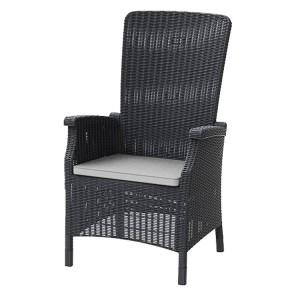 AJ Factory Wholesale Outdoor Cafe Patio Garden Armchair Plastic High Back Arm Chair