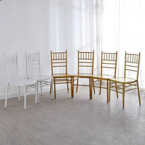 AJ wholesale Factory Hotel Banquet Outdoor Wedding Metal Aluminum Tiffany Chiavari Chairs