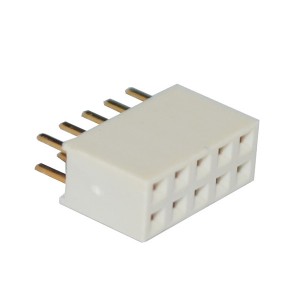 PBT Double Row Brass White 2.0mm DIP Female Header Connector