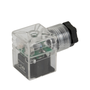 Factory Cheap Hot M12 Circular Connectors - DIN 43650A  Solenoid valve connector Two color LED – Qiying