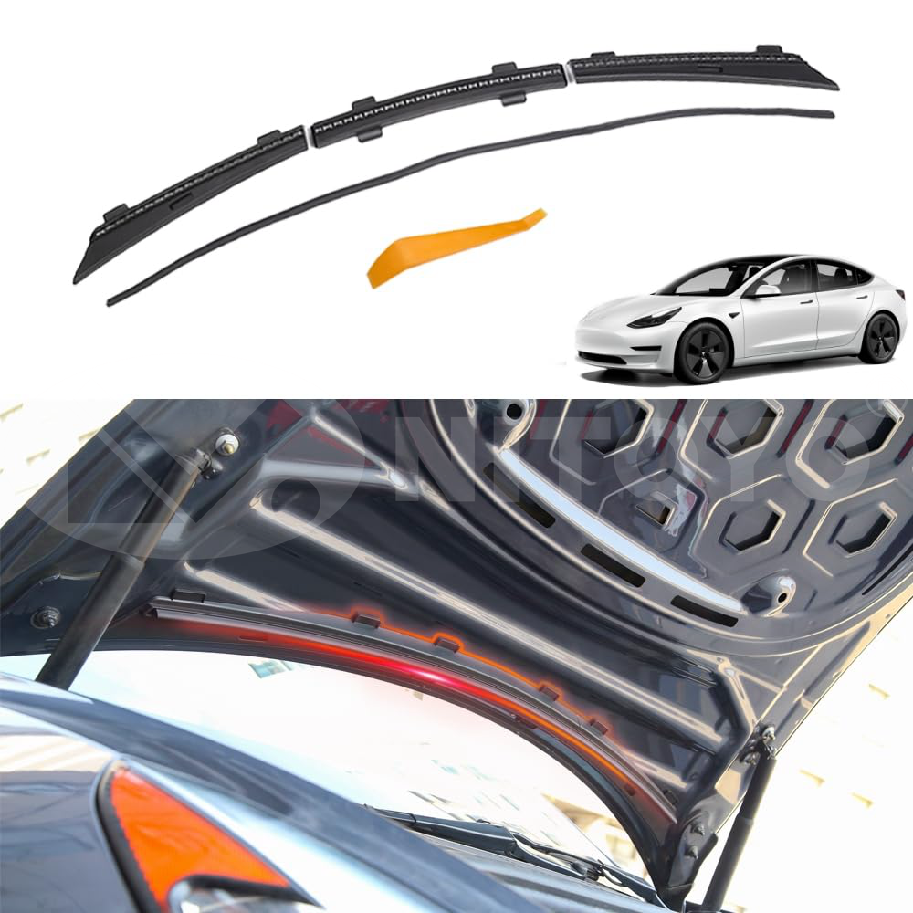 NITOYO Front Trunk Hood Rubber Seal Water Retaining Strip Fit for Tesla Model 3 2020 2021 2022 2023