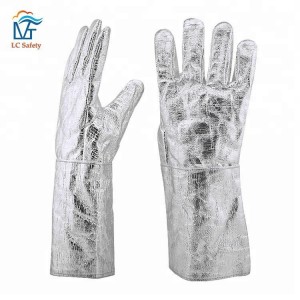 Aluminum Foil High Temperature Resistant Welding Safety Gloves for Industry Metallurgy