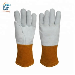 Wholesale Fireproof Cow Grain Leather Safety Tig Welding Gloves