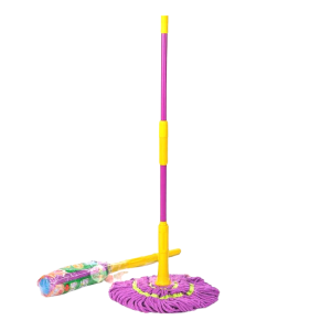 Microfiber Twist Mop with Telescopic Adjustable Perfect for Cleaning Hardwood, Laminate, Tiles | Extendable Stainless Steel Handle, Retracts for Easy Storage,