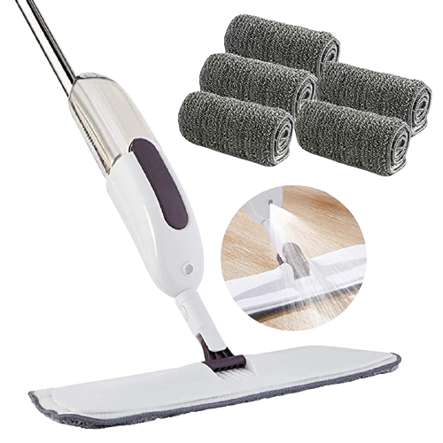 Spray Floor Mop, Microfibre Spray Mop with Reusable Pads and Refillable Bottle, Dust Mop Suitable for All Tile, Hardwood, Laminate, or Ceramic Floors. Featured Image