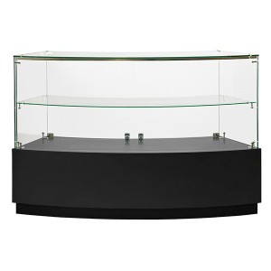 What are the highlights of the glass display case| OYE