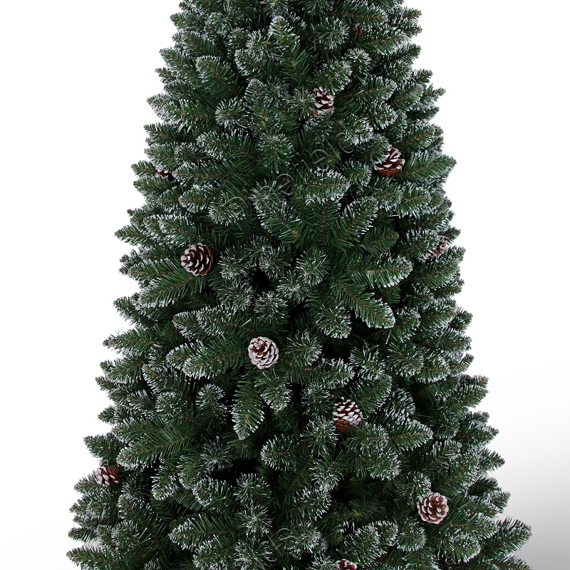 Artificial Christmas Tree, Seasonal Holiday Decoration Tree, 6 ft Christmas Tree, PVC Tips,  Hinge,  Metal Base.#GTPV-72J716GM-ZB