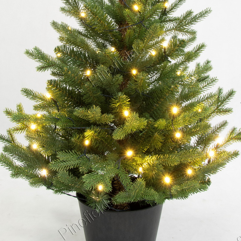Artificial Christmas Tree, 3 ft Christmas Tree, PE Mixed Tips, Wrapped, Potted Base.#JDPE-36B425G-B-50L