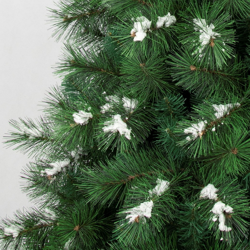 Artificial Christmas Tree, with melting-like snow, 6 ft Christmas Tree, Needle Mixed Tips, Hinge,  Metal Base.#ND-72J457GM-ZX