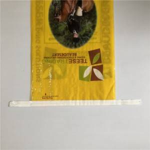 L-BOPP Laminated pp woven bag with eazy open top for horse feed animal feed