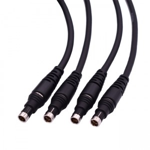 Circular push-pull connector overmolding cable extremely robust keying