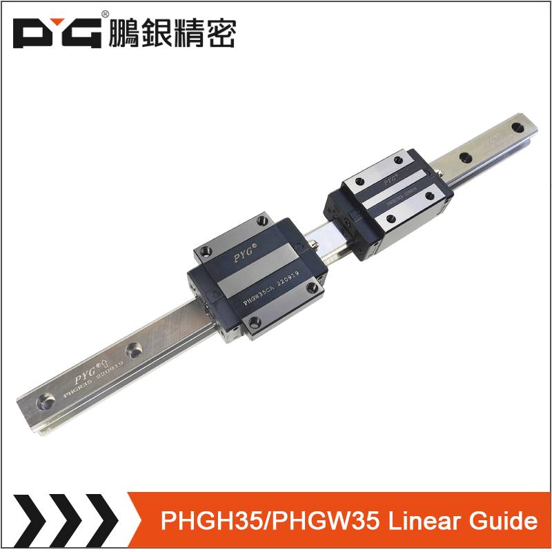 PHGH35/PHGW35 precision recirculating linear bearings Steel linear rail sliding guideway
