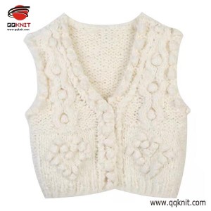 Knit Sweater Vest for Women OEM Cardigan Manufacturer|QQKNIT