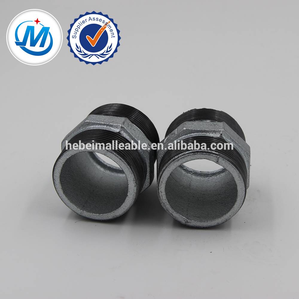 china BS standard steel pipe fittings Hexagon Nipple