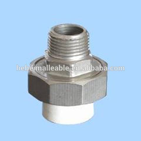 china round DIN Threads electrical galvanized malleable iron connecting china BS standard hexagon union equal