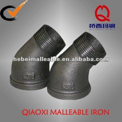Reasonable price for A105 Screw Elbow -
 black casting street 45 degree elbow malleable iron pipe fitting – Jinmai Casting