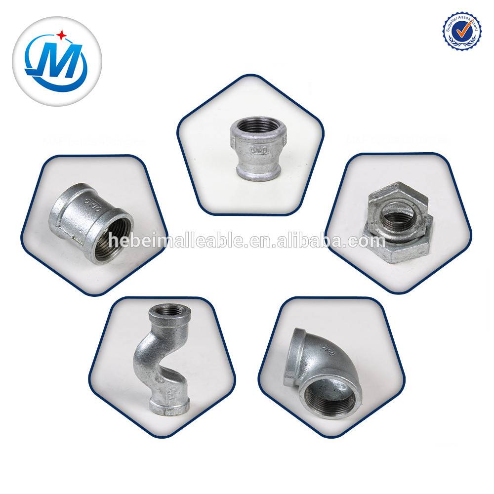 Discountable price pex Pipe – Brass Fitting -
 galvanized malleable iron pipe fitting banded crossover – Jinmai Casting