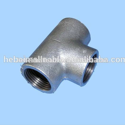 china export gi malleable iron pipe fitting cast plain tee