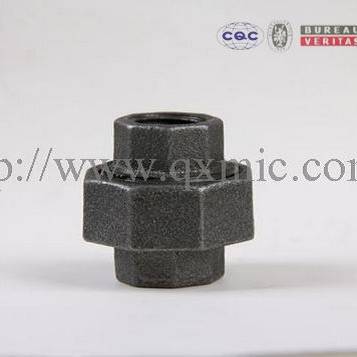 china export malleable iron pipe fitting 1/8" Union with Brass Seat