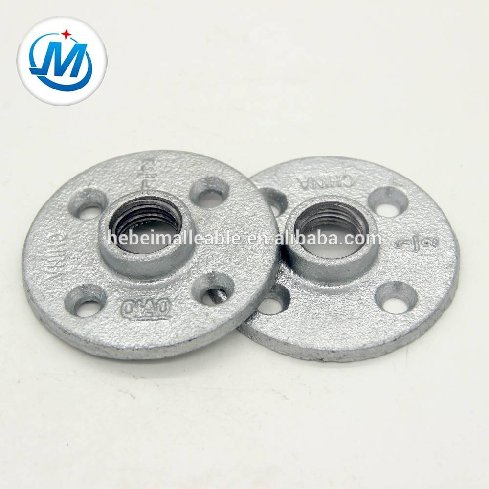Short Lead Time for Plastic Thread Bushing -
 NPT thread floor flanges, malleable iron steel flange, 1/2" – Jinmai Casting
