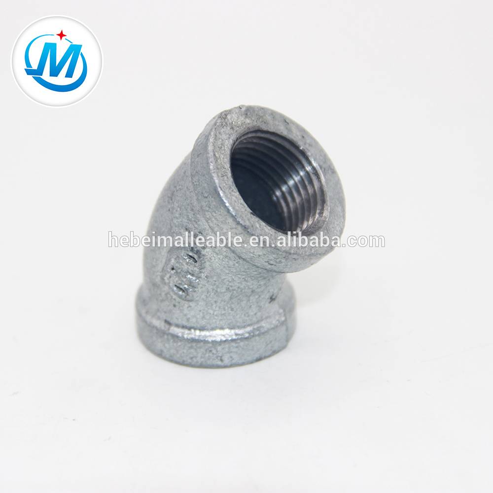 OEM/ODM China Grey Cast Iron Fitting -
 2-1/2" Size malleable iron pipe fitting elbow 45 Degree – Jinmai Casting