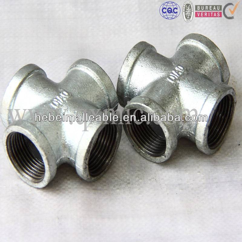 Banded Type NPT Standard Malleable Iron Pipe Fitting Cross