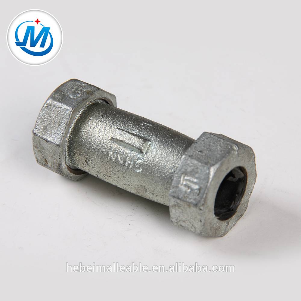 Galvanized quick connect malleable iron pipe fitting