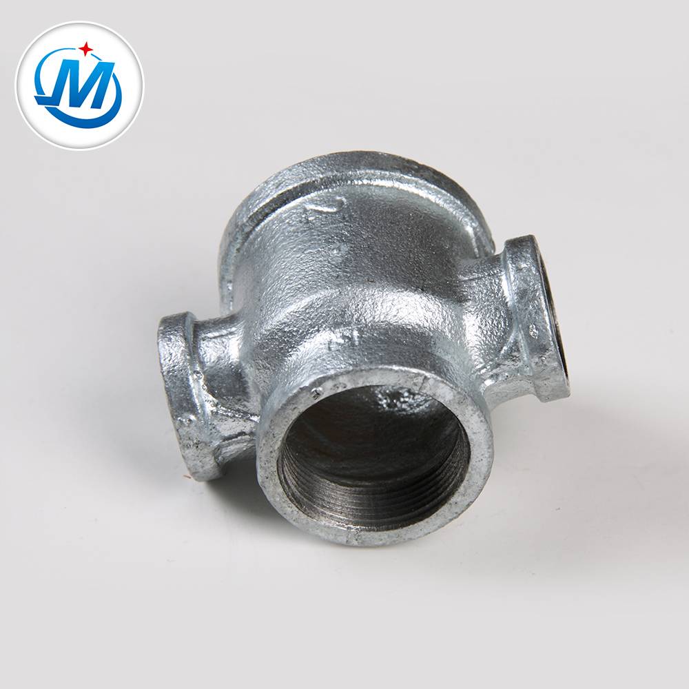 Casting iron pipe fitting four way tee pipe fitting