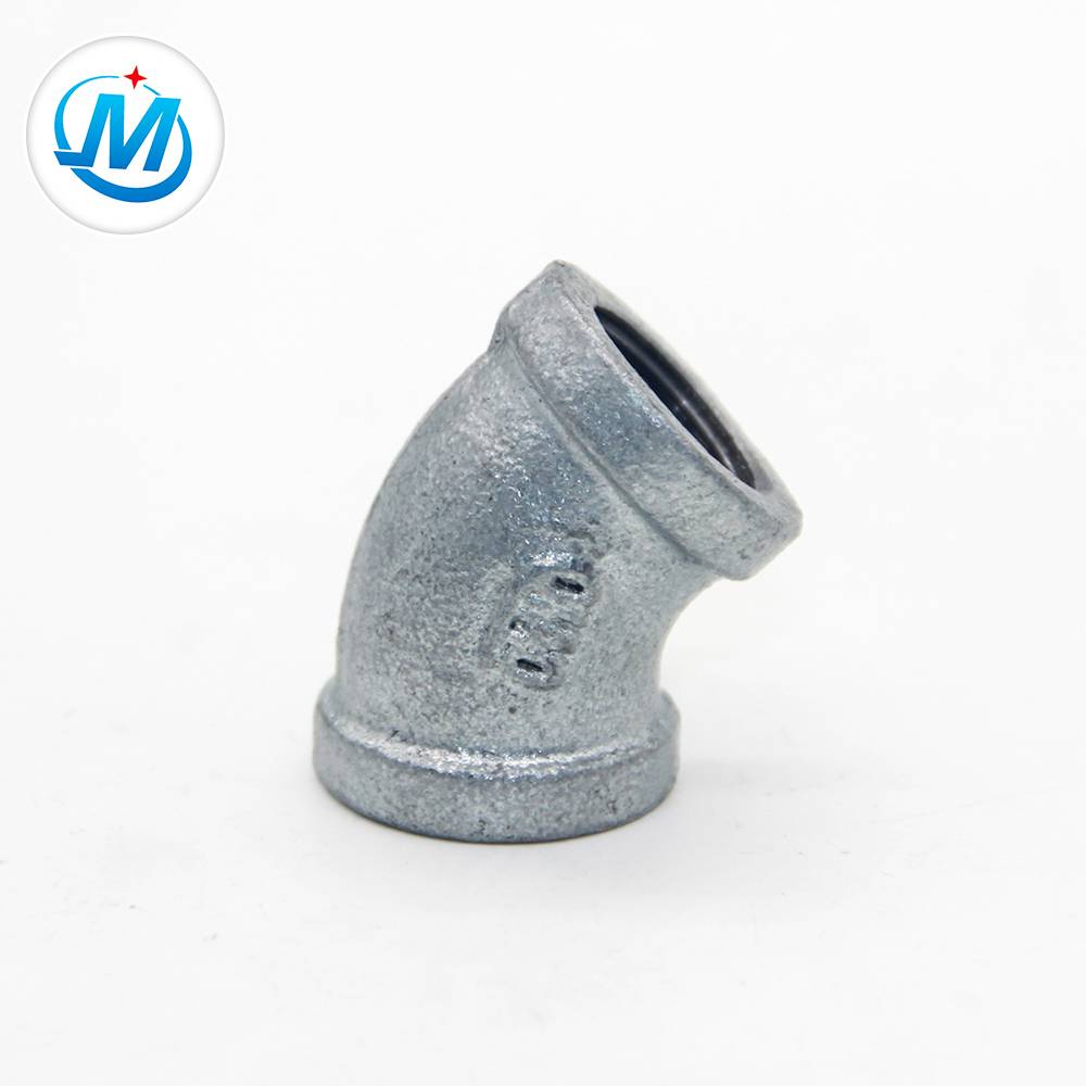 2" malleable cast iron pipe fittings 45 degree elbow