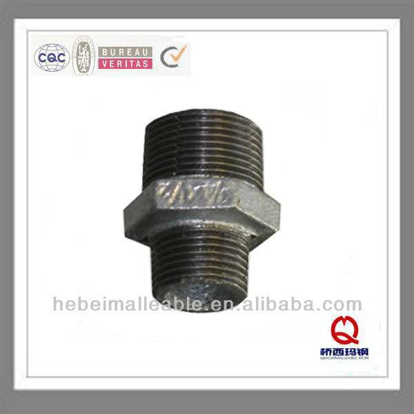QIAO 3-1/2"mallealble iron reducing hexagon nipple