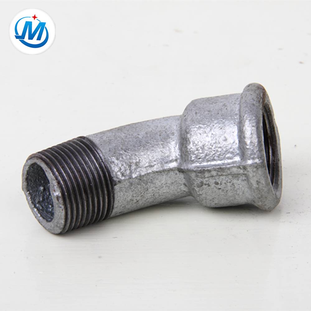 hebei gi malleable iron pipe fitting 45 degree bends
