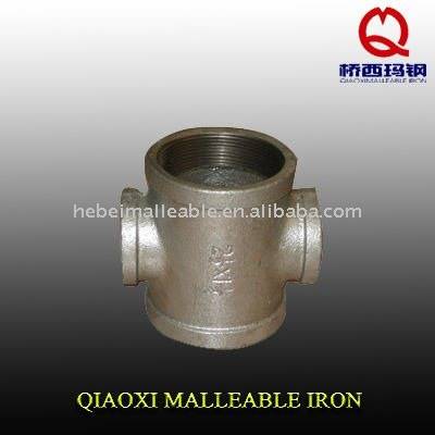 female threaded galvanized malleable iron pipe fitting reducing cross
