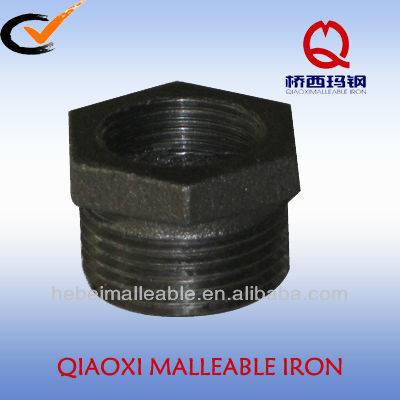 black DIN malleable iron pipe fittings reducing bushing