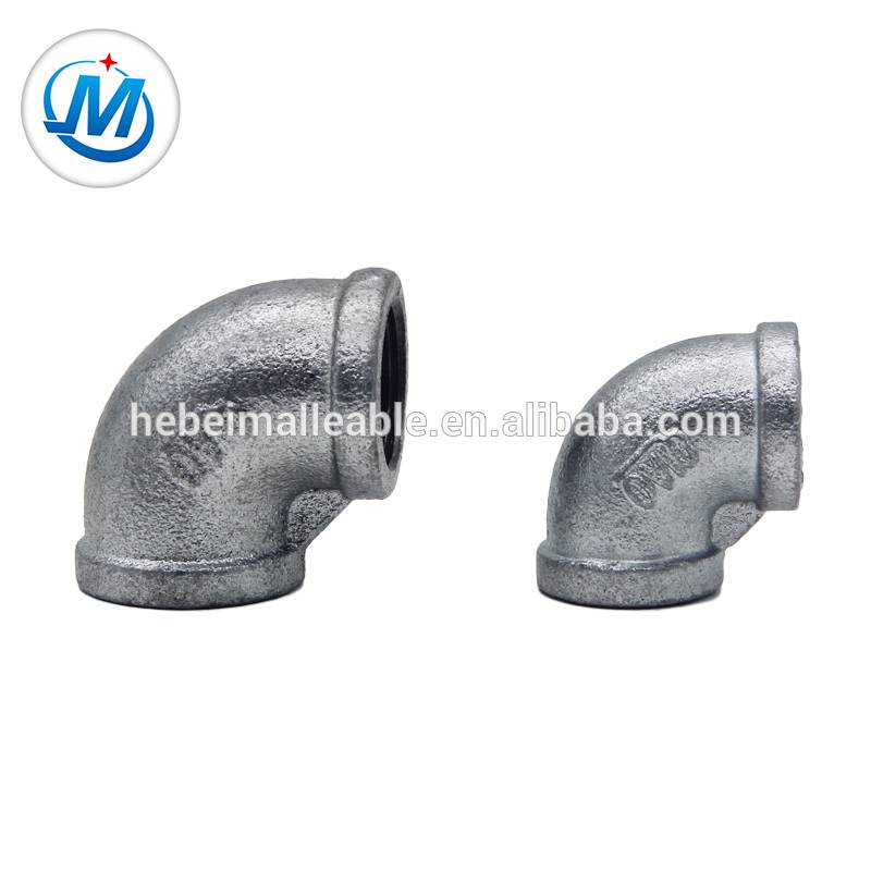 Hot dipped galvanized malleable iron pipe fitting elbow