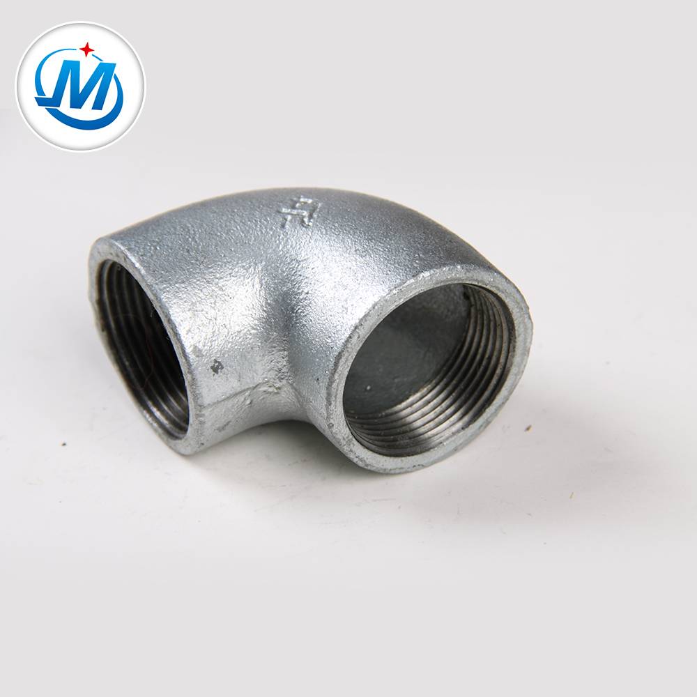 Factory Price Black Steel Pipe Reducer -
 malleable iron pipe fitting gi bs din npt thread 1-1/2" Plain Elbow – Jinmai Casting
