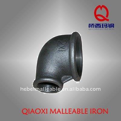 black malleable iron pipe fittings reducer elbow