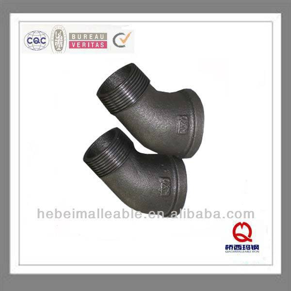 QIAO 1-1/4"malleable iron pipe fittings street 45 degree elbow