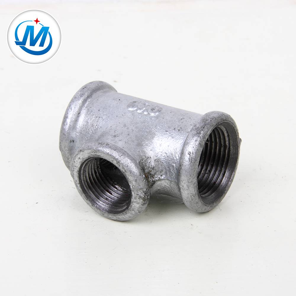 wholesale malleable cast iron pipe fitting MI pipe fitting tee 1/8"-6" low price