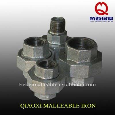 hebei factory union galvanized malleable cast iron pipe fitting names and parts