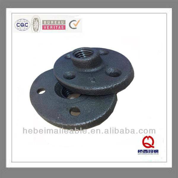 100% Original Ductile Cast Iron Pipe Fittings -
 QIAO npt 1/2"malleable iron threaded flange with four holes – Jinmai Casting