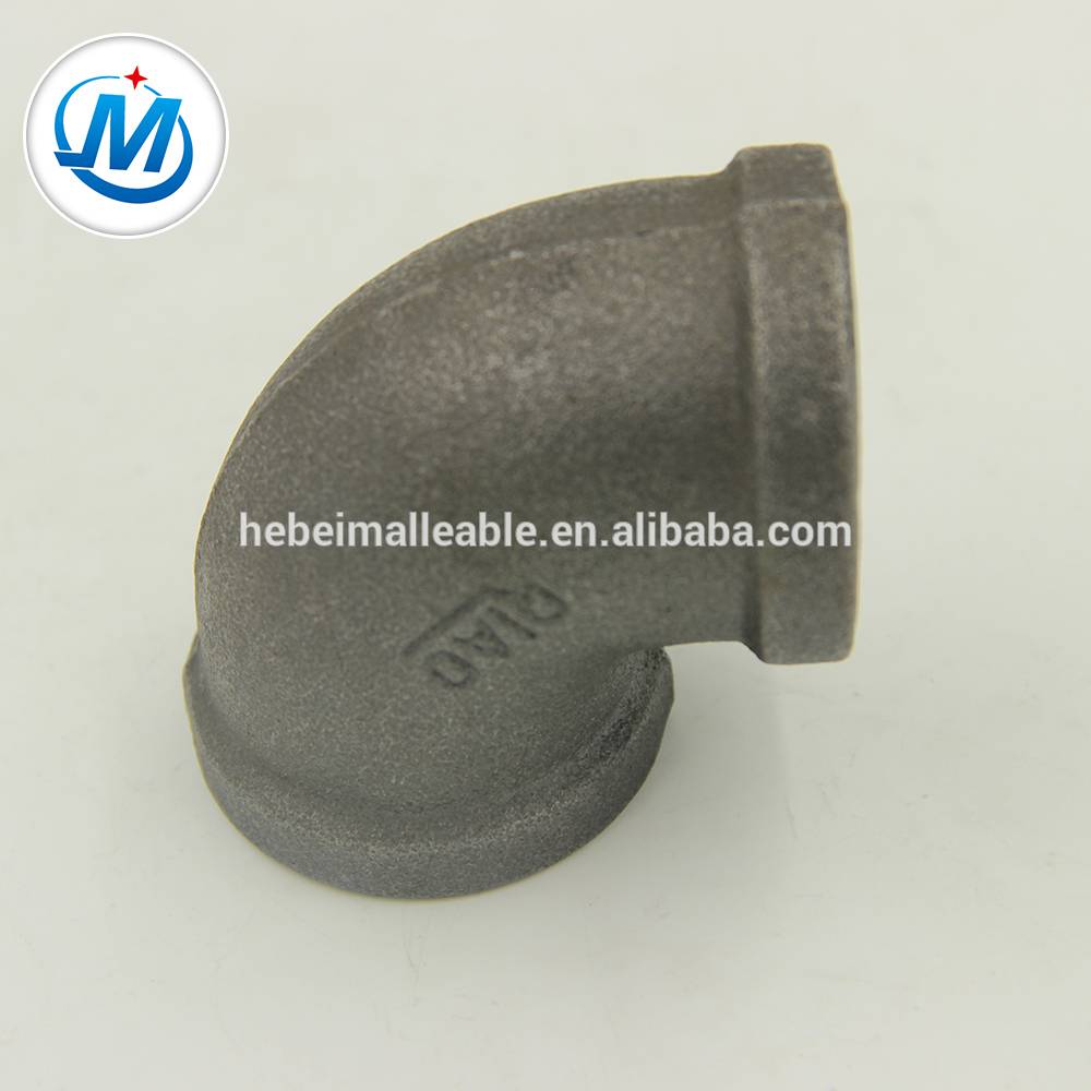 black/galvanized malleable cast iron pipe fitting elbow