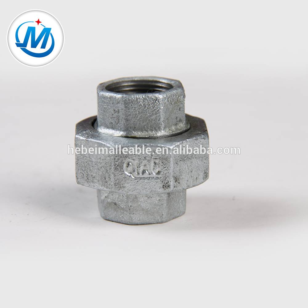 Malleable Iron Pipe Fittings Union with Flat/Conical Seat