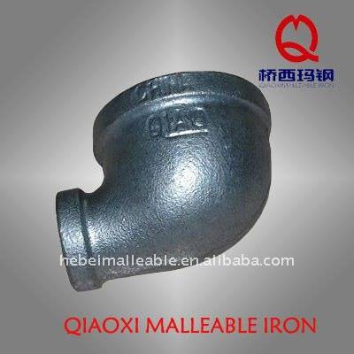 gi reducing malleable iron pipe fitting cast 90 degree banded elbow