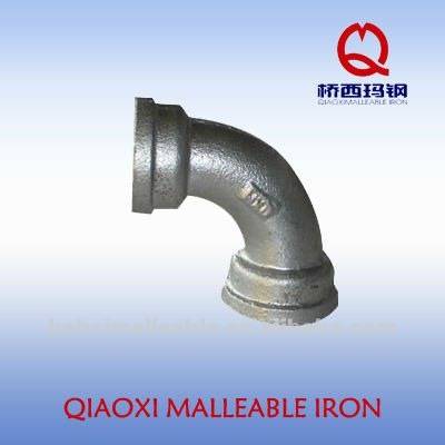 150# hot dipped galvanized malleable iron pipe fittings female to female 90 degree equal banded bend
